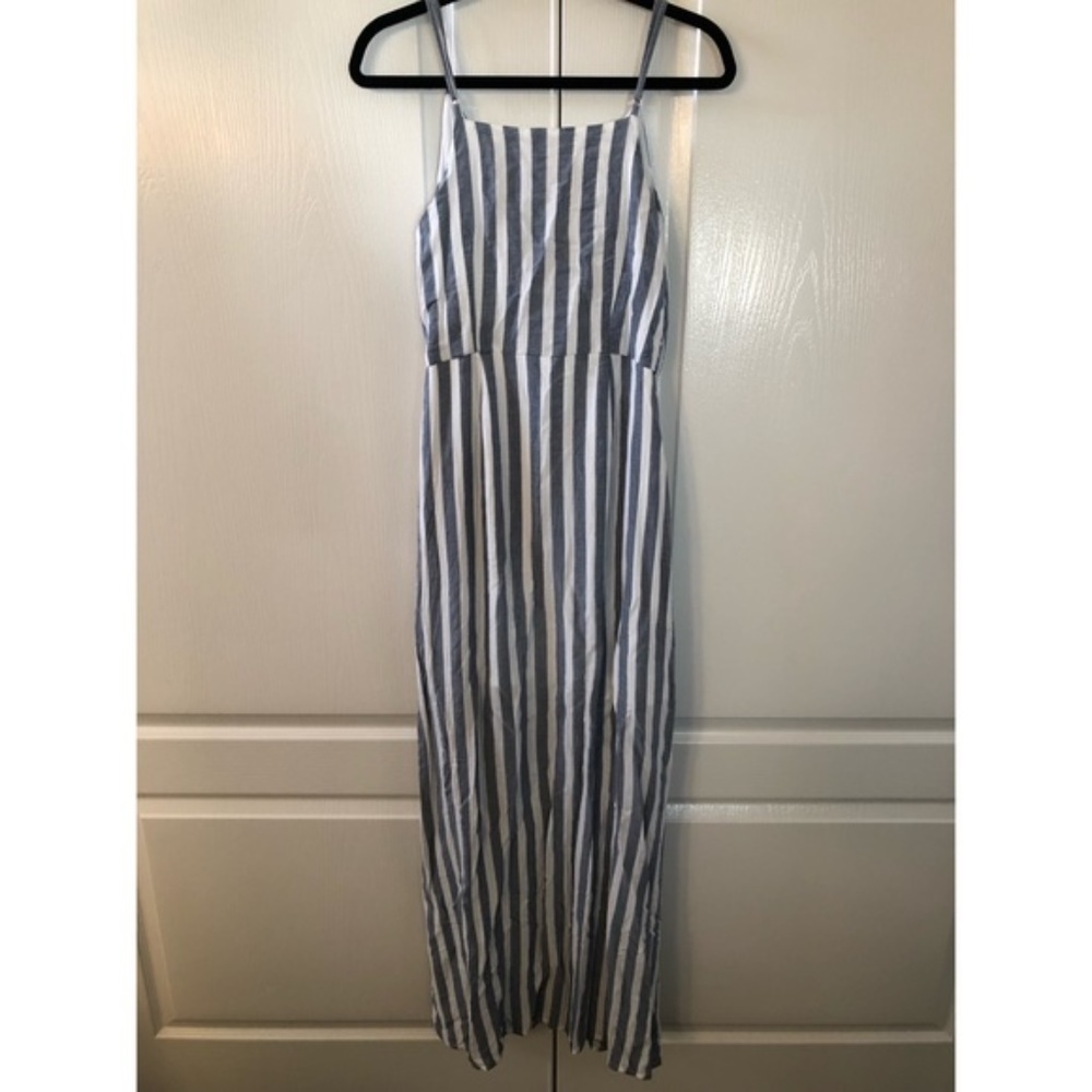 Daytrip Blue and White Striped Maxi Dress - Picture 4 of 5